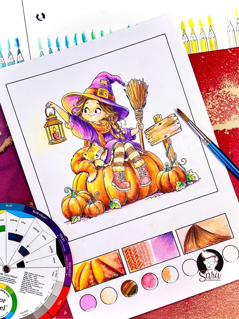 Cozy coloring met halloween. Cozyween